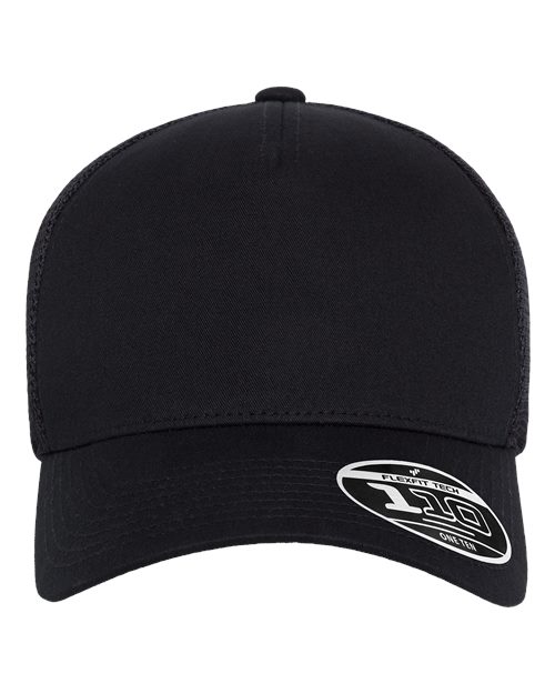 Flexfit 110® Five-Panel Mesh Cap - Black Front