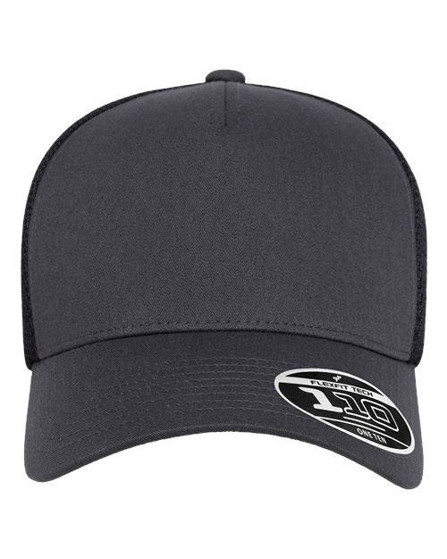 Flexfit 110® Five-Panel Mesh Cap - Charcoal/ Black Front