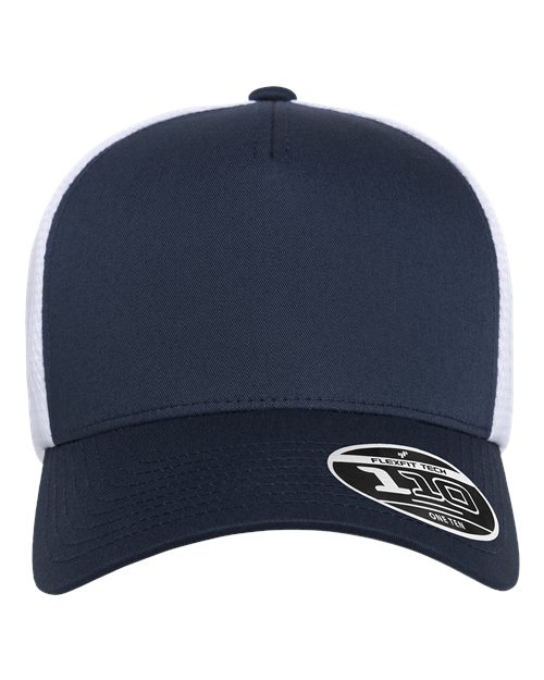 Flexfit 110® Five-Panel Mesh Cap - Navy/ White Front