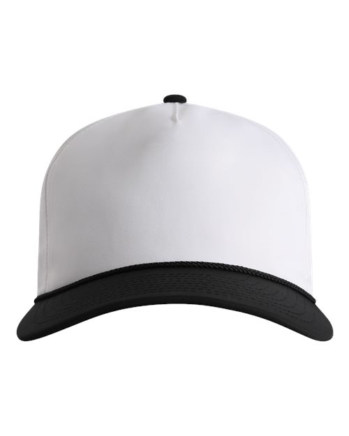 The Harrison Cap - White/ Black-Black Front