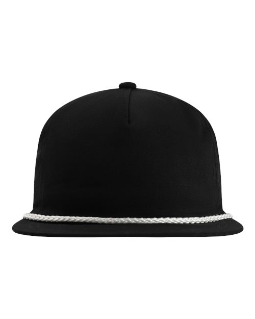 The Original Rope Five-Panel Cap - Black/ White Front