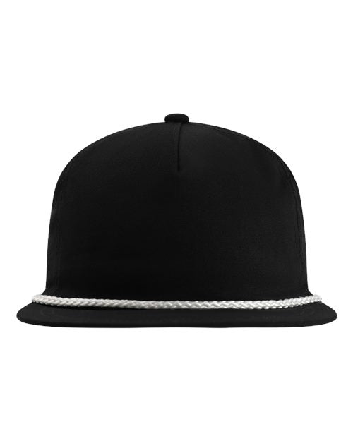 Imperial The Original Rope Five-Panel Cap - Black/ White Front