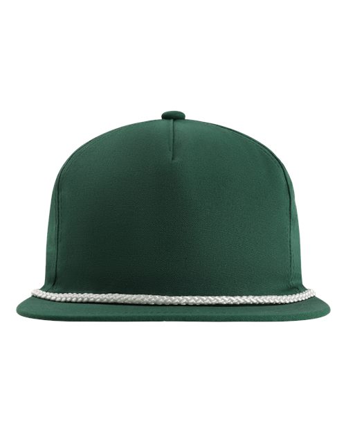 The Original Rope Five-Panel Cap - Forest Green/ White Front