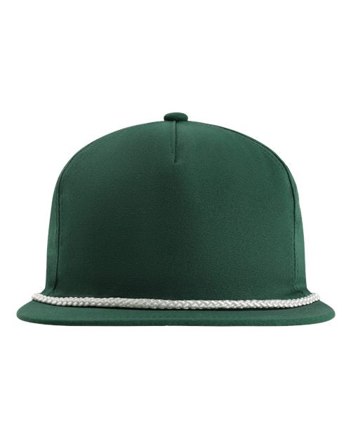 Imperial The Original Rope Five-Panel Cap - Forest Green/ White Front