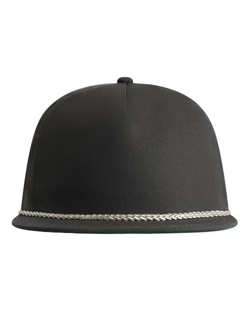 Imperial The Original Rope Five-Panel Cap - Graphite Grey/ Off White Front