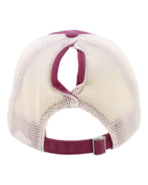 Infinity Her Women's Peached Twill Mesh Back Cap - Back