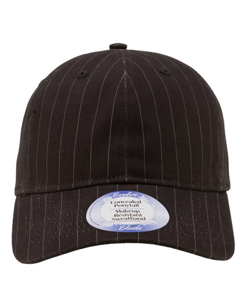 Infinity Her Women's Peach Twill Cap - Black Pinstripe Front