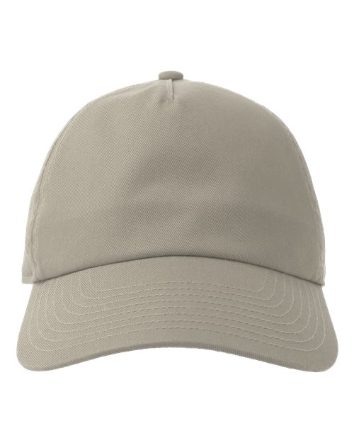 Atlantis Headwear Sustainable Five-Panel Dad Hat - Light Grey Front