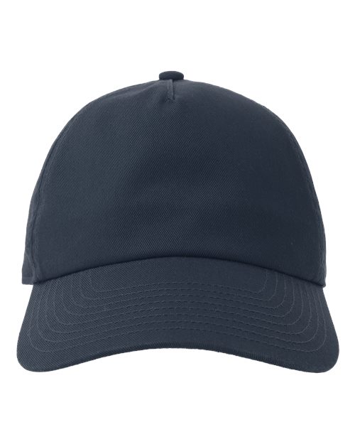Atlantis Headwear Sustainable Five-Panel Dad Hat - Navy Front