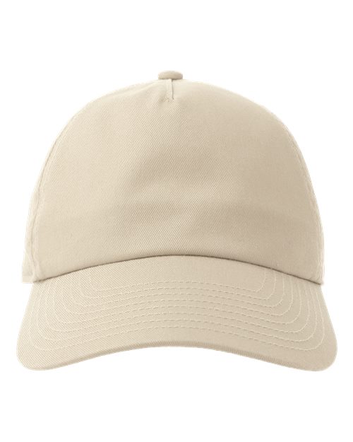 Atlantis Headwear Sustainable Five-Panel Dad Hat - Stone Front