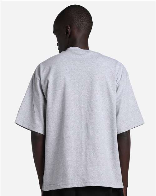 Unisex Max Heavyweight Cropped T-Shirt - Heather Grey Back