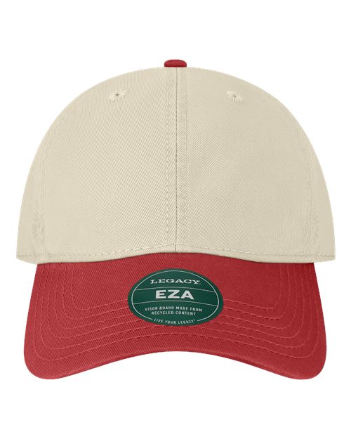 LEGACY Relaxed Twill Dad Hat - Stone/ Cardinal Red Front
