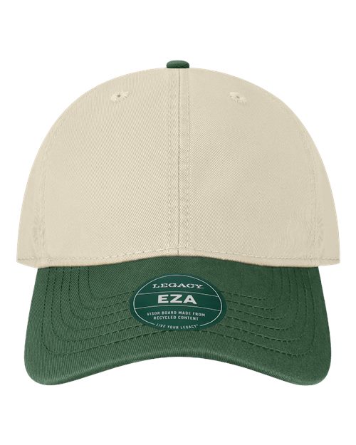 LEGACY Relaxed Twill Dad Hat - Stone/ Dark Green Front