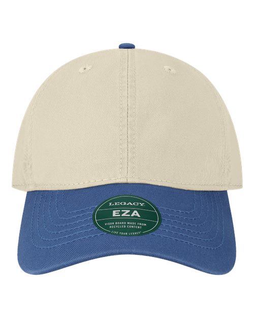 LEGACY Relaxed Twill Dad Hat - Stone/ Royal Blue Front