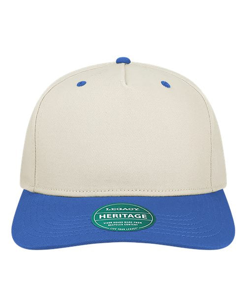 LEGACY Heritage Twill Cap - Stone/ Allegheny Blue Front