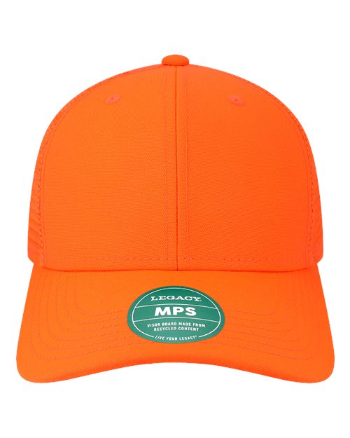 LEGACY Mid-Pro Snapback Trucker Cap - Blaze Orange Front