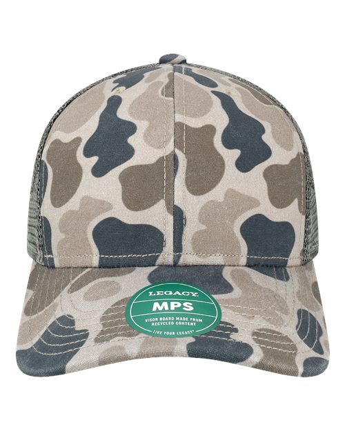 LEGACY Mid-Pro Snapback Trucker Cap - Grey Duck Camo/ Grey Front