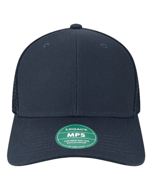 LEGACY Mid-Pro Snapback Trucker Cap - Navy Front