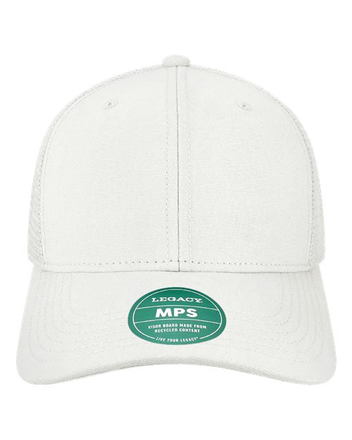 LEGACY Mid-Pro Snapback Trucker Cap - White Front