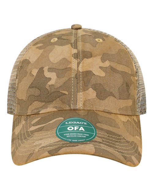 Old Favorite Trucker Cap - Desert Field Camo/ Java Front