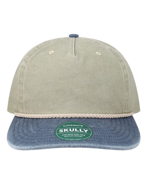 LEGACY Skully Rope Cap - Pebble/ Navy-Off White Front