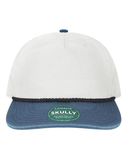 LEGACY Skully Rope Cap - White/ Navy-Navy Front