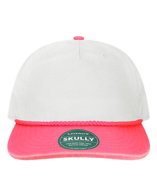 LEGACY Skully Rope Cap - White/ Neon Rose-Neon Rose Front