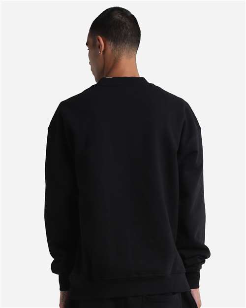 Unisex Max Heavy Fleece Garment-Dyed Crewneck Sweatshirt - Black Back