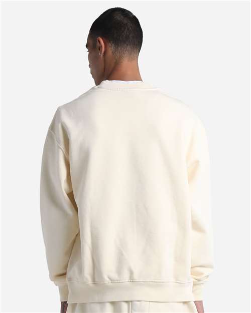 Unisex Max Heavy Fleece Garment-Dyed Crewneck Sweatshirt - Cream Back