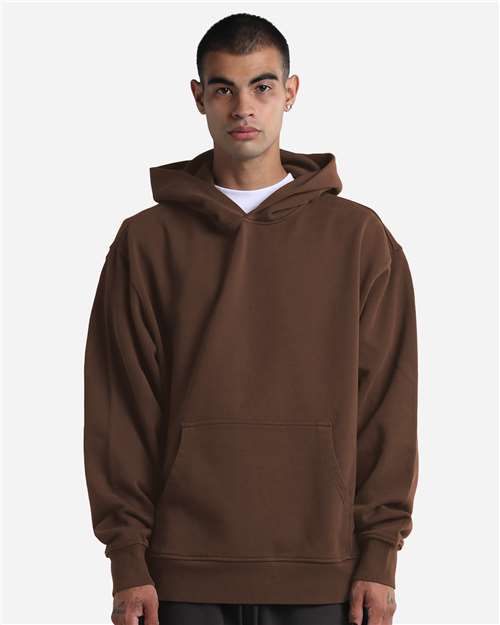 Unisex Max Heavy Fleece Garment-Dyed Hooded Sweatshirt - Mocha Front