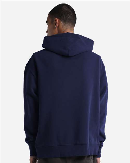 Unisex Max Heavy Fleece Garment-Dyed Hooded Sweatshirt - Navy Back