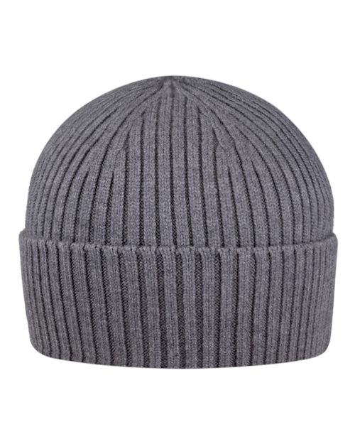 Sportsman Watch Ribbed Beanie - Heather Grey Front