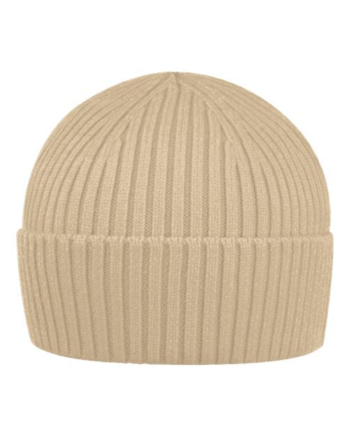 Sportsman Watch Ribbed Beanie - Ivory Front