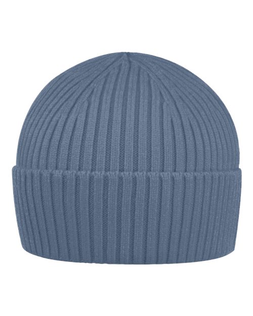 Sportsman Watch Ribbed Beanie - Steel Blue Front