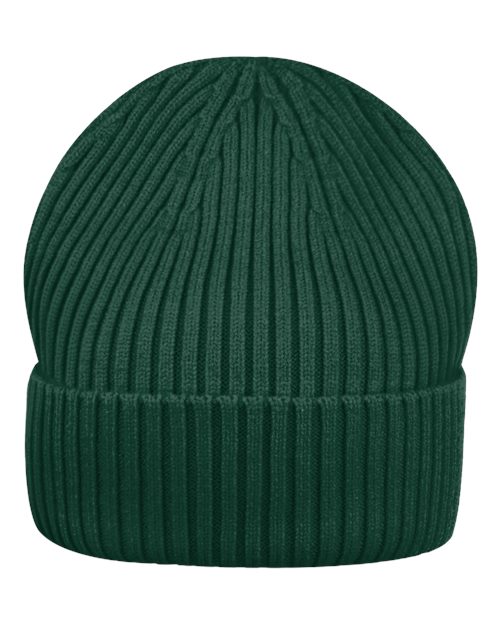 Sportsman Rib Knit Beanie - Forest Green Front