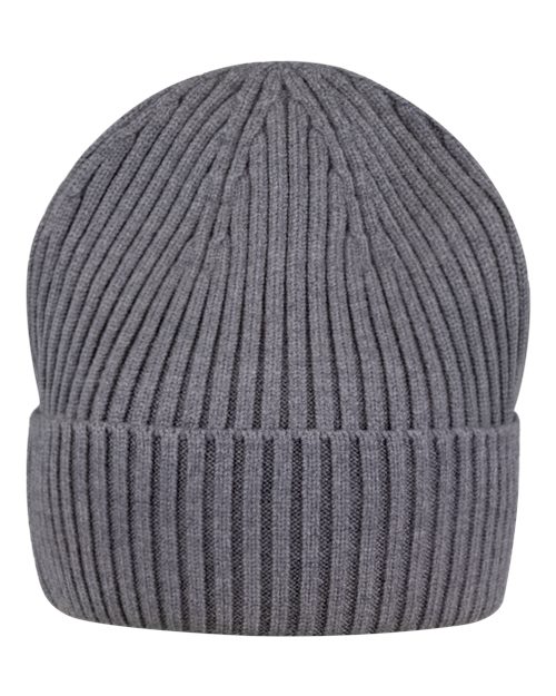 Sportsman Rib Knit Beanie - Heather Grey Front