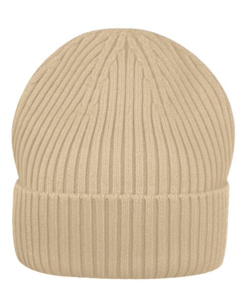 Sportsman Rib Knit Beanie - Ivory Front