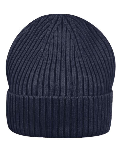 Sportsman Rib Knit Beanie - Navy Front