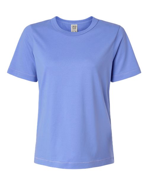 Comfort Colors Women's Pima Cotton T-Shirt - Cornflower Blue Front