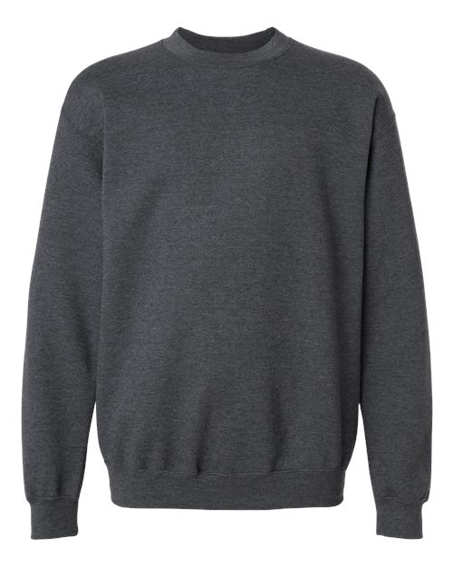 Gildan Youth Softstyle® Midweight Crewneck Sweatshirt - Dark Heather Front