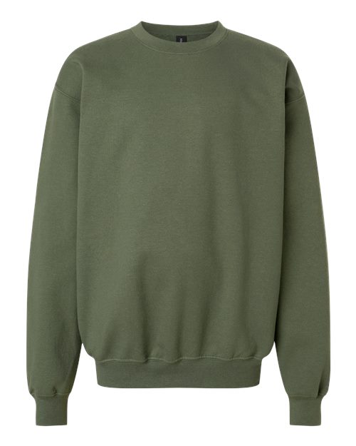 Gildan Youth Softstyle® Midweight Crewneck Sweatshirt - Military Green Front