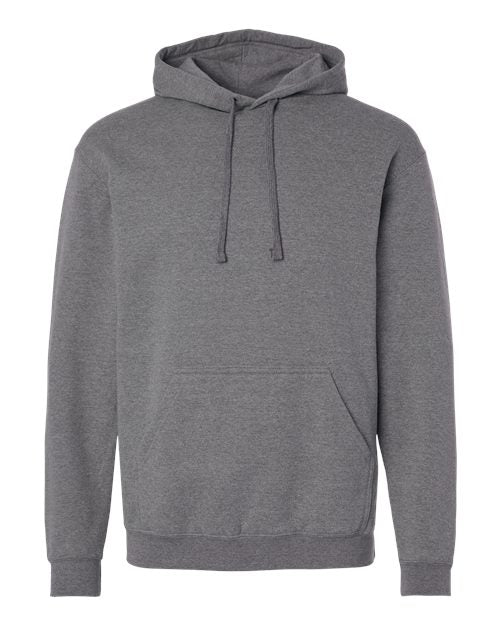 M&O Unisex ACE Fleece Hooded Sweatshirt - Heather Grey Front