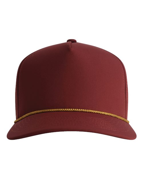 The Wrightson Cap - Black Cherry/ Deep Gold Front