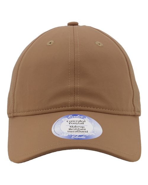 Infinity Her Women's Perforated Performance Cap - Mocha Mousse/ Stripes Front