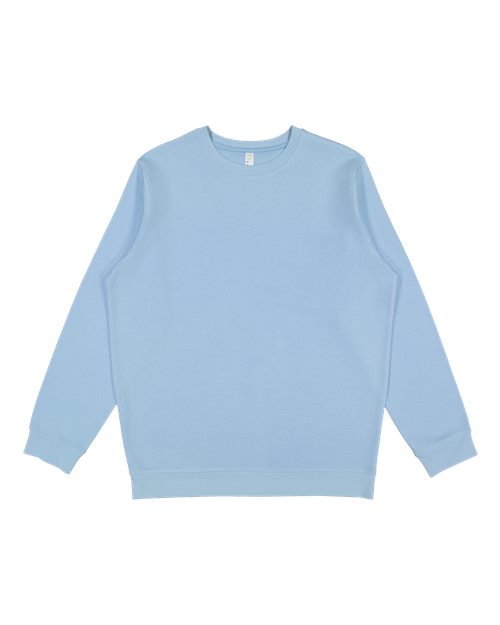 LAT Unisex Elevated Fleece Crewneck Sweatshirt - Light Blue Front