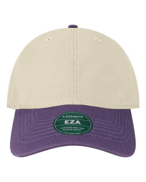 LEGACY Relaxed Twill Dad Hat - Stone/ Purple Front
