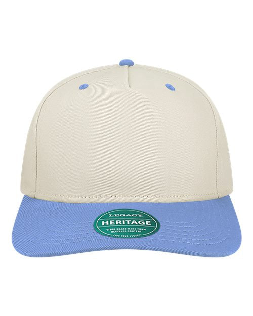 LEGACY Heritage Twill Cap - Stone/ Power Blue Front
