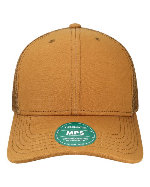 LEGACY Mid-Pro Snapback Trucker Cap - Ochre Yellow Front
