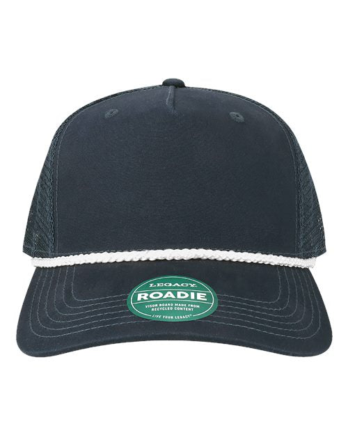 LEGACY Five-Panel Adjustable Cap - Navy/ White Front