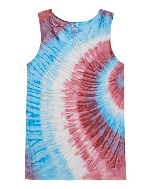 Unisex Tie-Dyed Tank Top - Fire Cracker Front